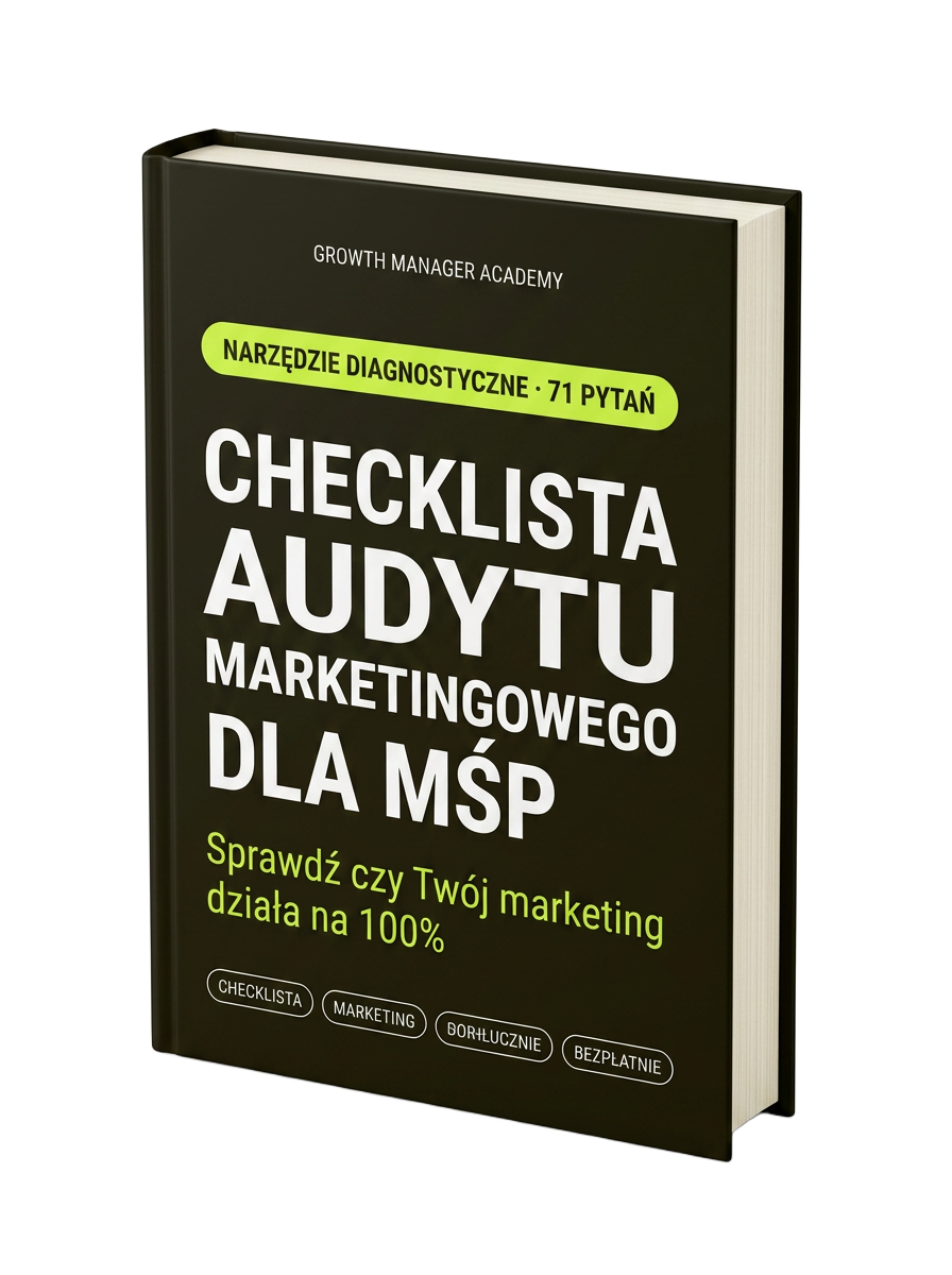 The Blacklist — mockup książki: Checklista Audytu Marketingowego dla MŚP