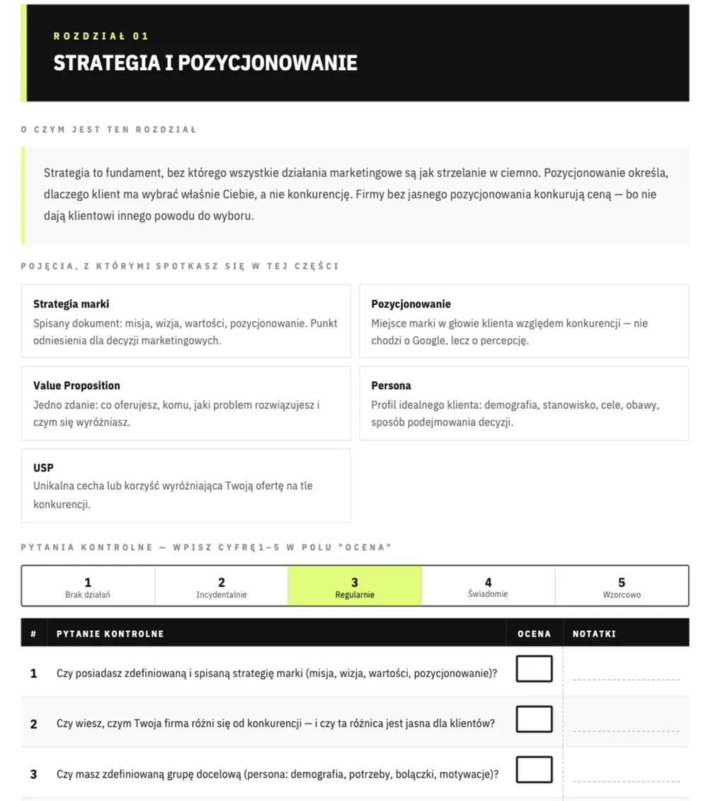 Rozdział 01 — Strategia i pozycjonowanie